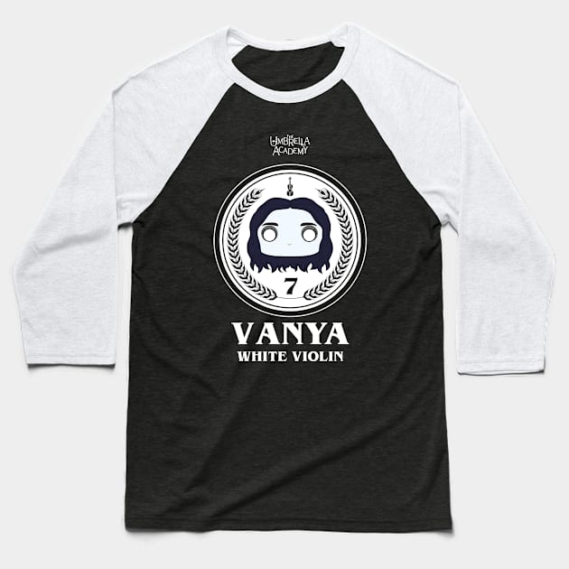 UMBRELLA ACADEMY 2: VANYA WHITE VIOLIN Baseball T-Shirt by FunGangStore